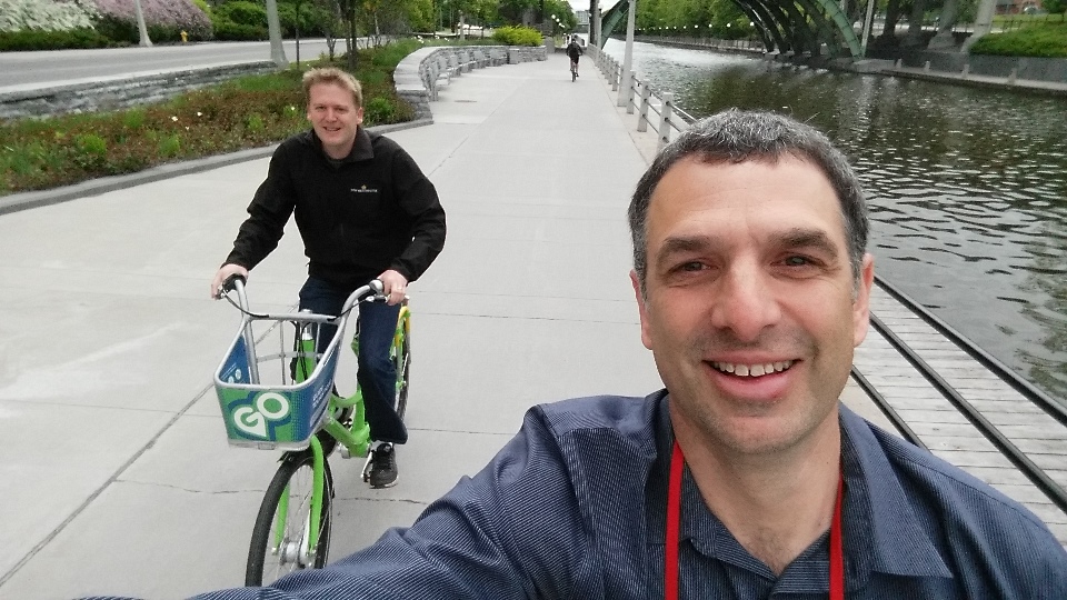 A quick spin between conference/lunch venues is where bike share shines. 