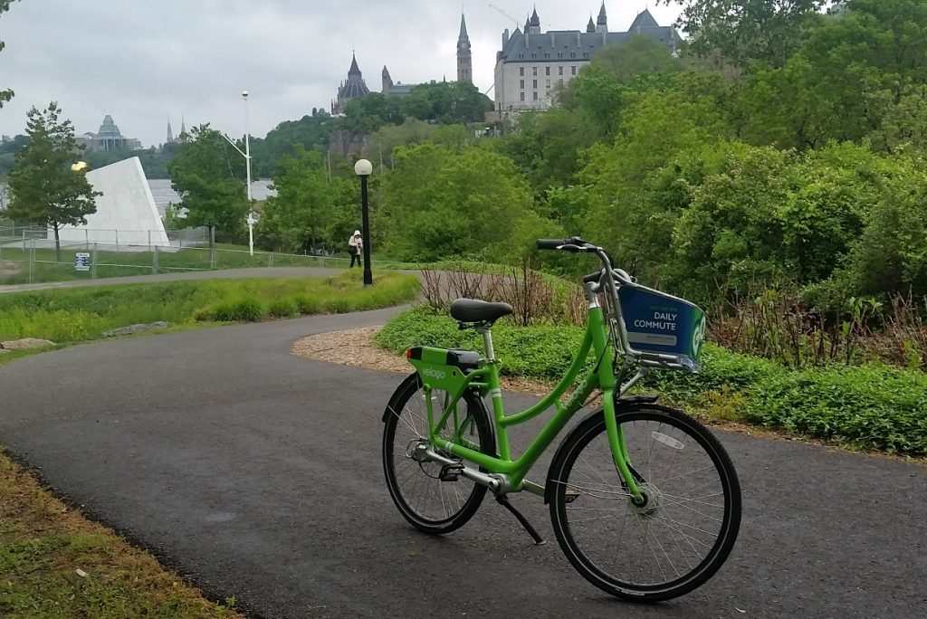 The bike share bikes were typically Euro (upright and durable), but not sure I've ever seen a shaft-drive bike used this way before! 